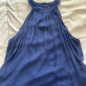 Express Blue Flowy Tank Top